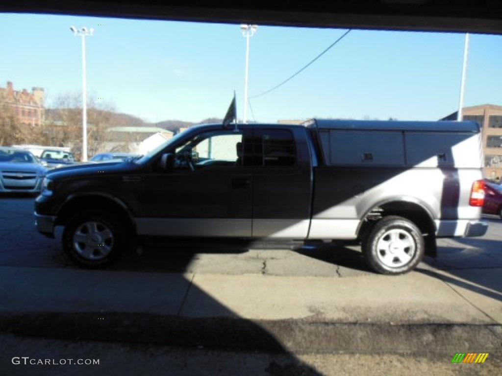 2004 F150 XLT SuperCab 4x4 - Dark Shadow Grey Metallic / Dark Flint photo #5