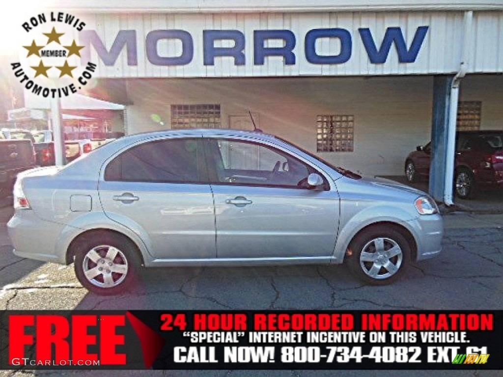 2010 Aveo LT Sedan - Cosmic Silver / Charcoal photo #1