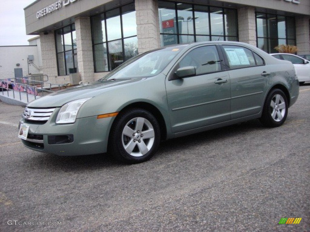 2008 Fusion SE V6 AWD - Moss Green Metallic / Medium Light Stone photo #2