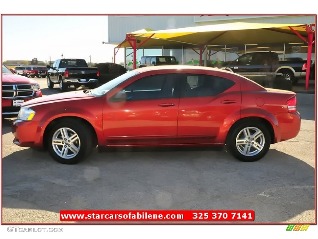 2008 Avenger SXT - Sunburst Orange Pearl / Dark Slate Gray/Light Slate Gray photo #2