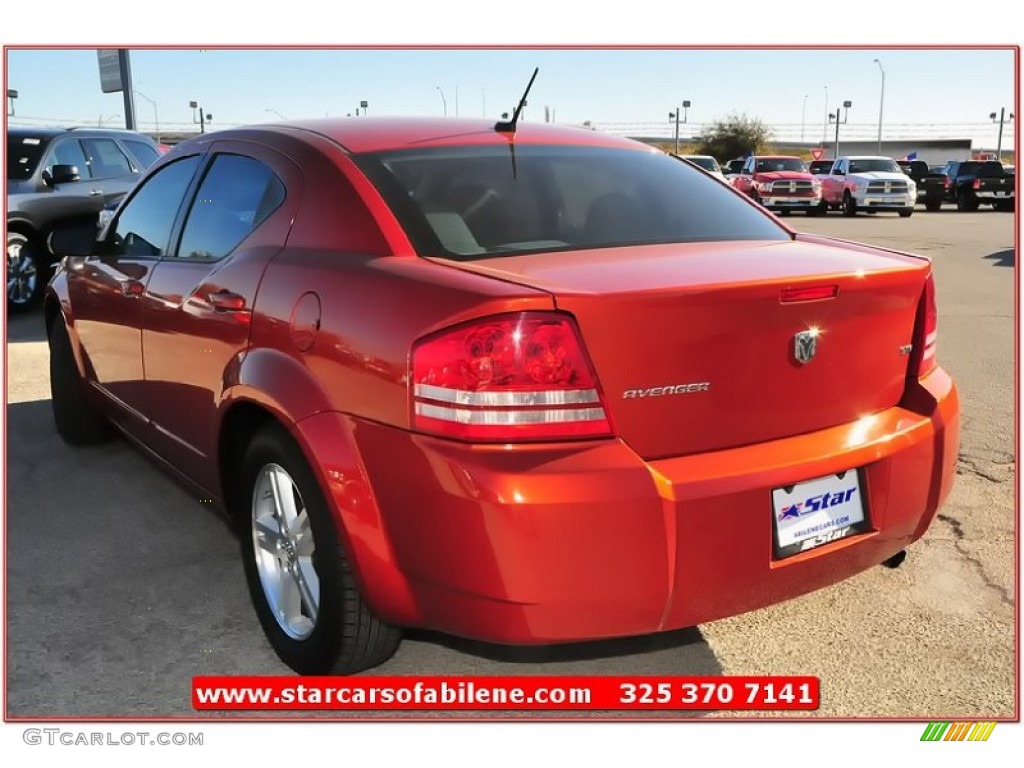 2008 Avenger SXT - Sunburst Orange Pearl / Dark Slate Gray/Light Slate Gray photo #3