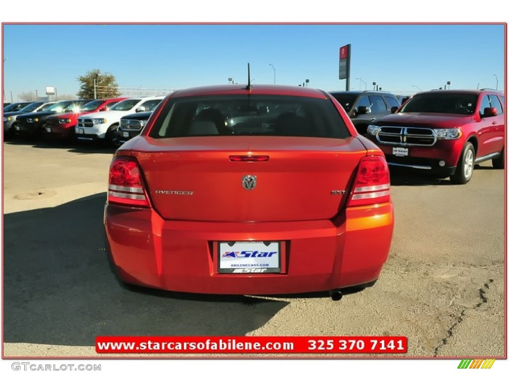 2008 Avenger SXT - Sunburst Orange Pearl / Dark Slate Gray/Light Slate Gray photo #4