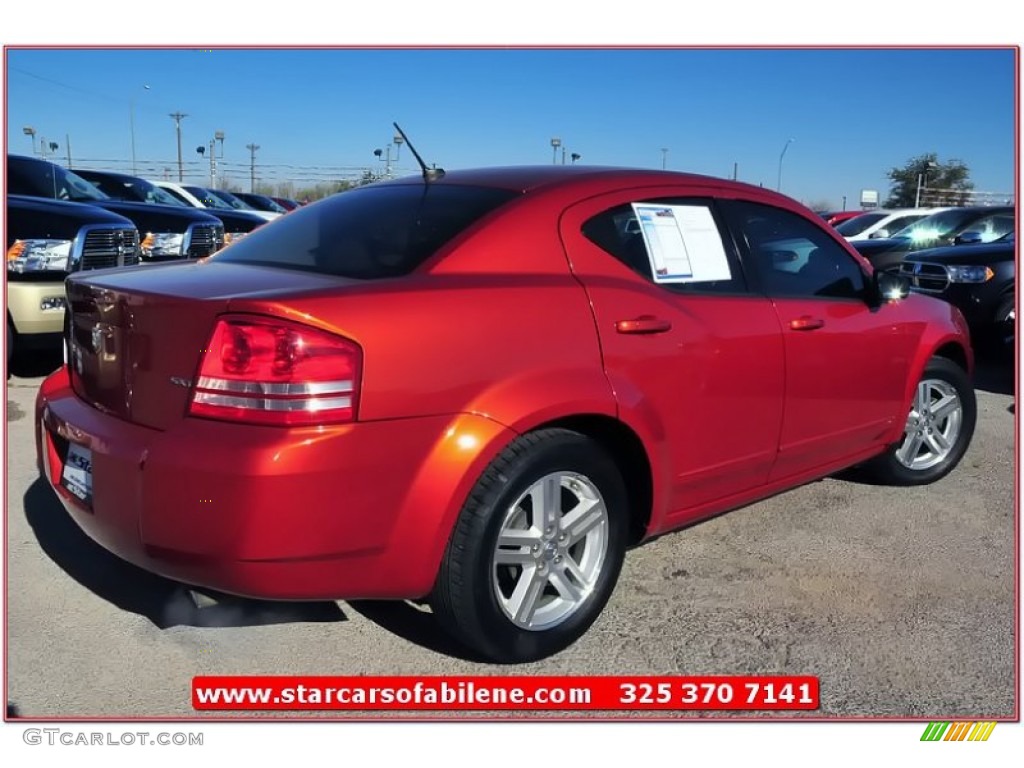 2008 Avenger SXT - Sunburst Orange Pearl / Dark Slate Gray/Light Slate Gray photo #7