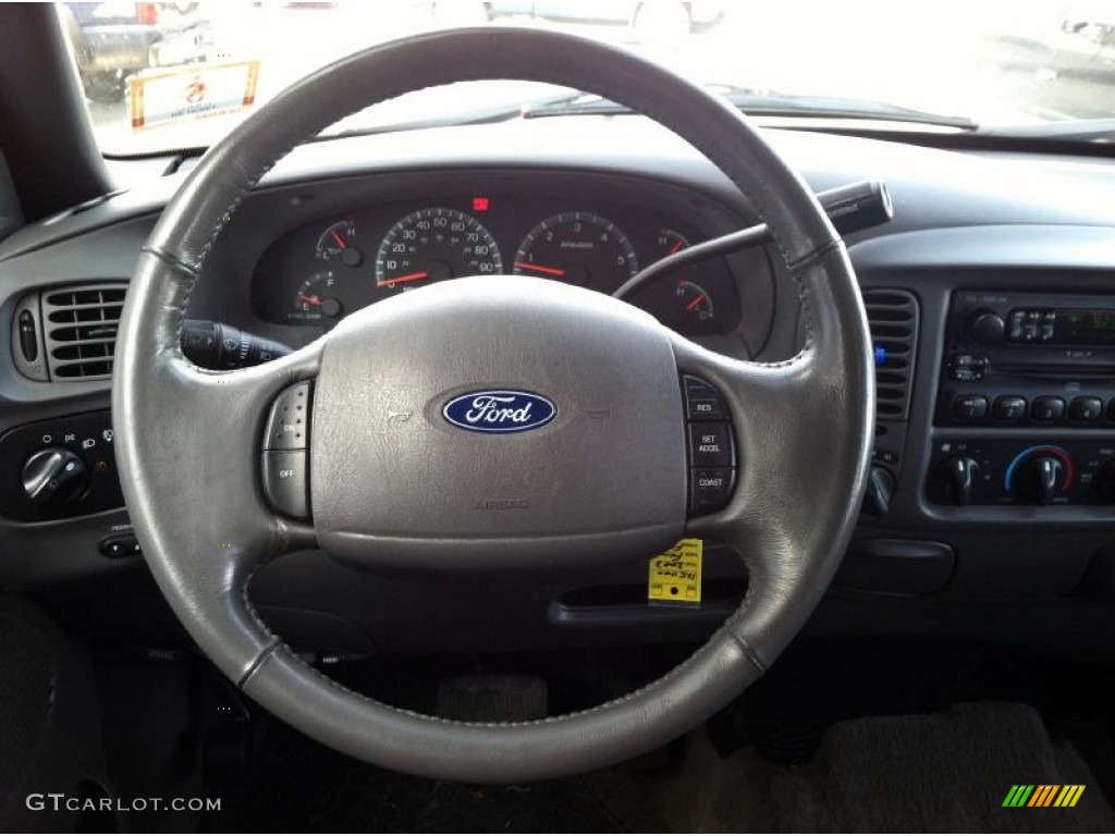 2003 Ford F150 FX4 SuperCrew 4x4 Dark Graphite Grey Steering Wheel Photo #74781673