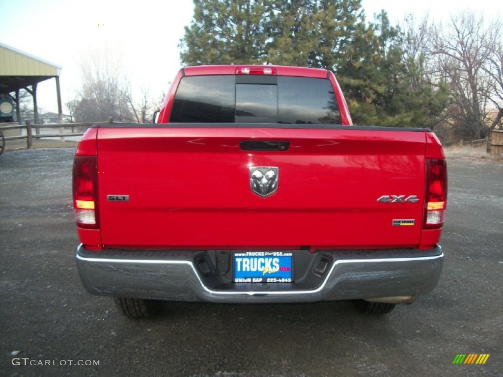 2011 Ram 1500 SLT Quad Cab 4x4 - Flame Red / Dark Slate Gray/Medium Graystone photo #3