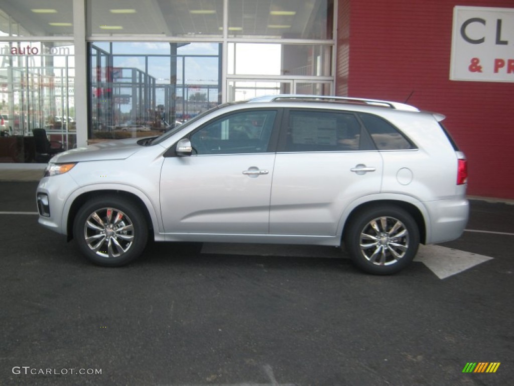 2012 Sorento SX V6 - Bright Silver / Black photo #2