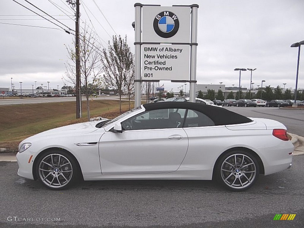 2013 6 Series 650i Convertible - Mineral White Metallic / Black photo #1