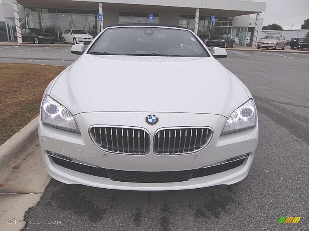 2013 6 Series 650i Convertible - Mineral White Metallic / Black photo #3