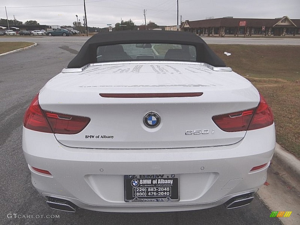 2013 6 Series 650i Convertible - Mineral White Metallic / Black photo #5