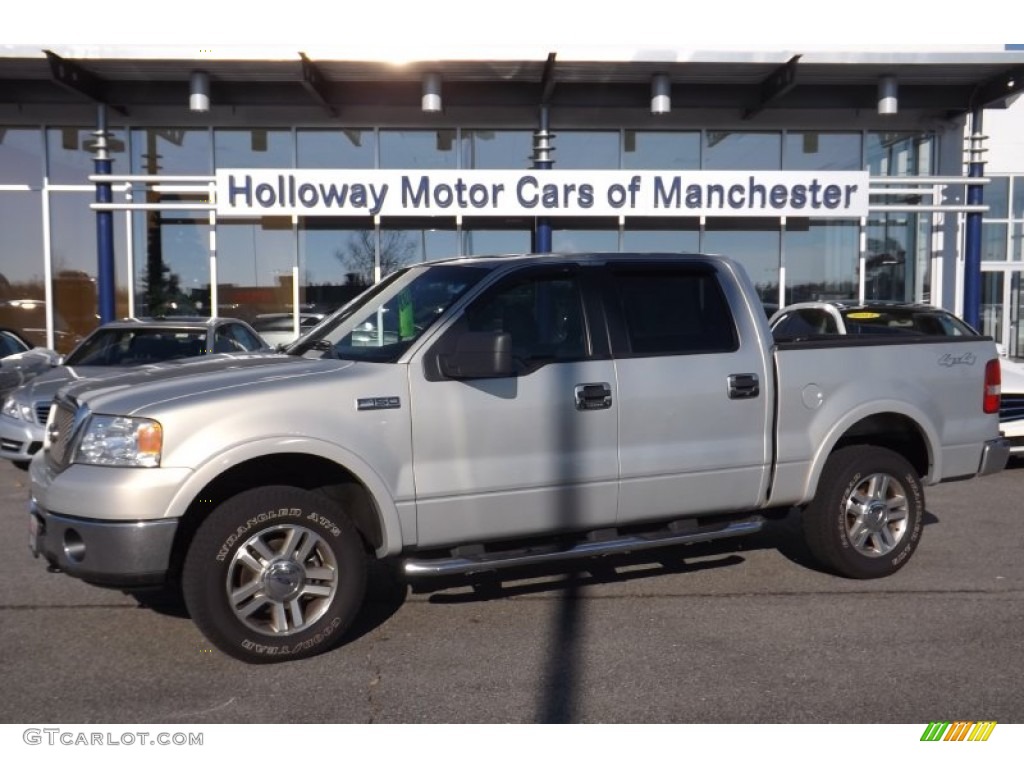 2006 F150 Lariat SuperCrew 4x4 - Silver Metallic / Black photo #1