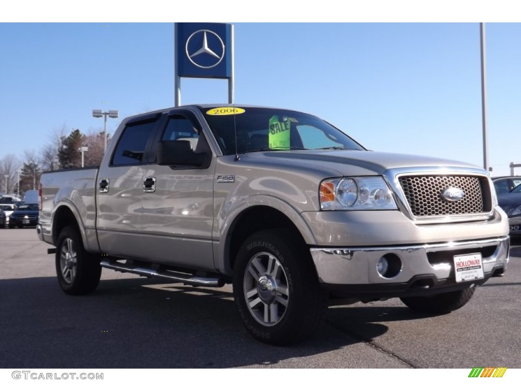 2006 F150 Lariat SuperCrew 4x4 - Silver Metallic / Black photo #3