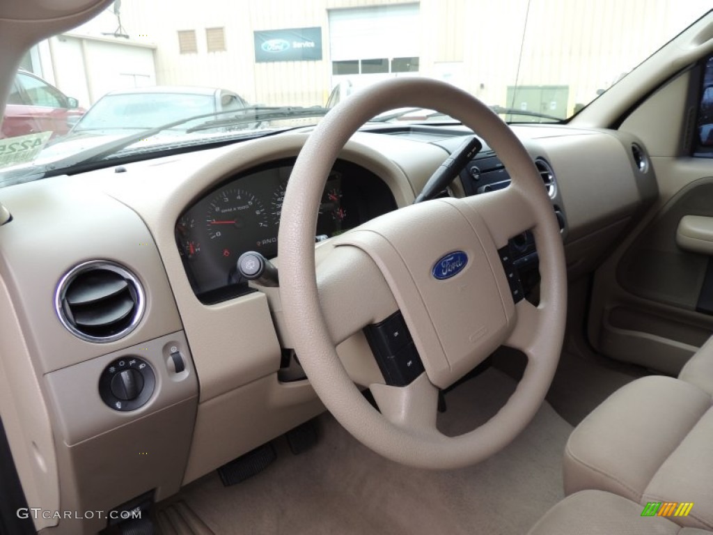 2005 F150 XLT SuperCrew - Oxford White / Tan photo #4