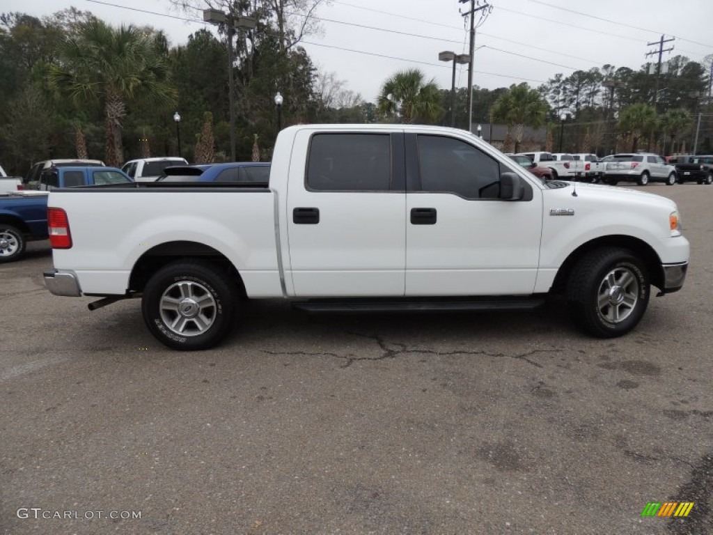 2005 F150 XLT SuperCrew - Oxford White / Tan photo #12