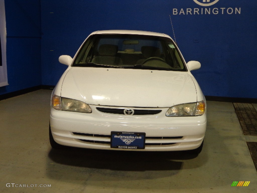 1999 Corolla LE - Super White / Pebble Beige photo #2