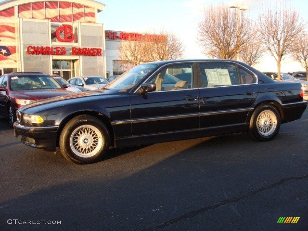 2001 7 Series 740iL Sedan - Orient Blue Metallic / Sand Beige photo #4