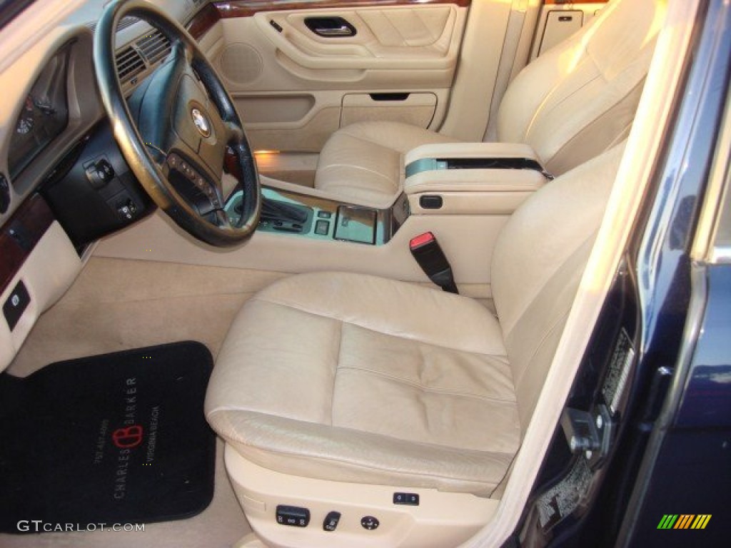 Sand Beige Interior 2001 BMW 7 Series 740iL Sedan Photo #74788994