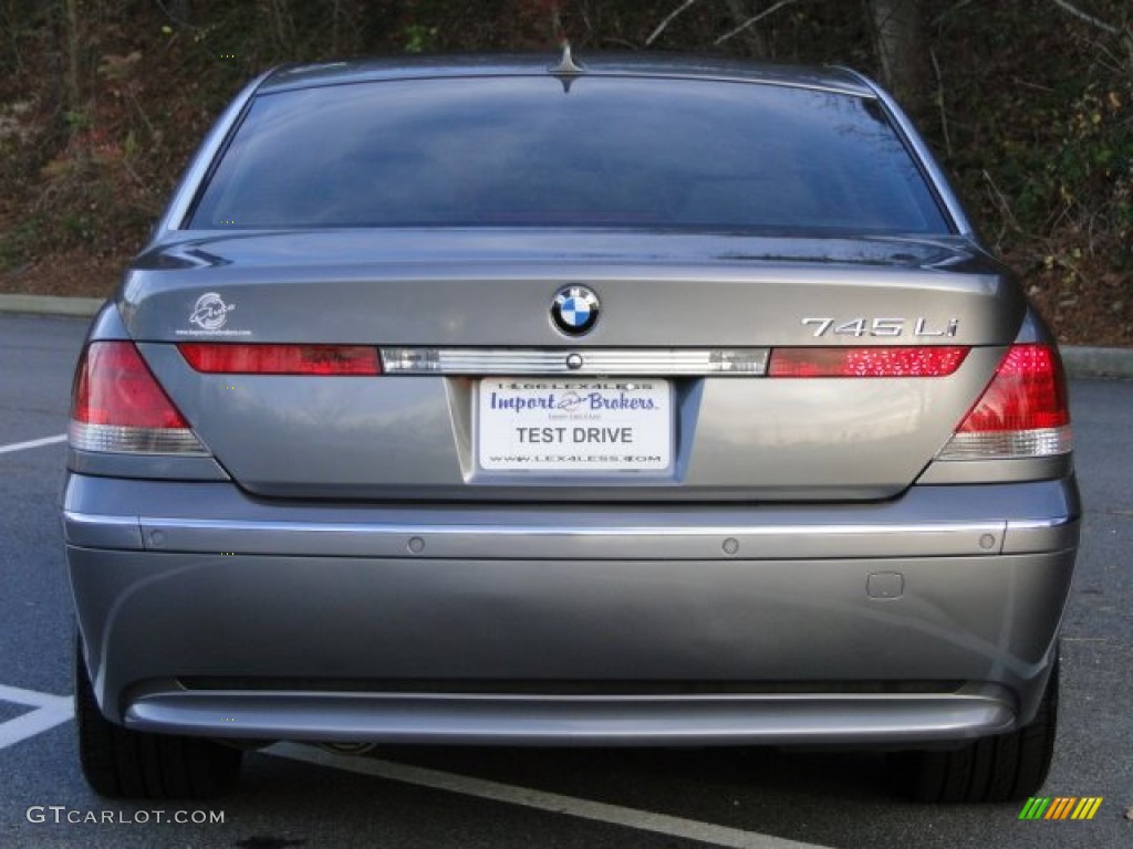 2002 7 Series 745Li Sedan - Sterling Grey Metallic / Flannel Grey photo #8