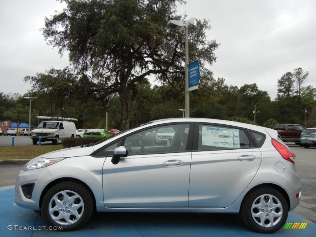 2013 Fiesta S Hatchback - Ingot Silver / Charcoal Black/Light Stone photo #2