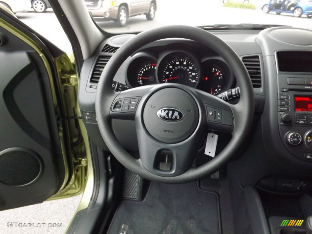 2013 Kia Soul 1.6 Black Cloth Steering Wheel Photo #74794634