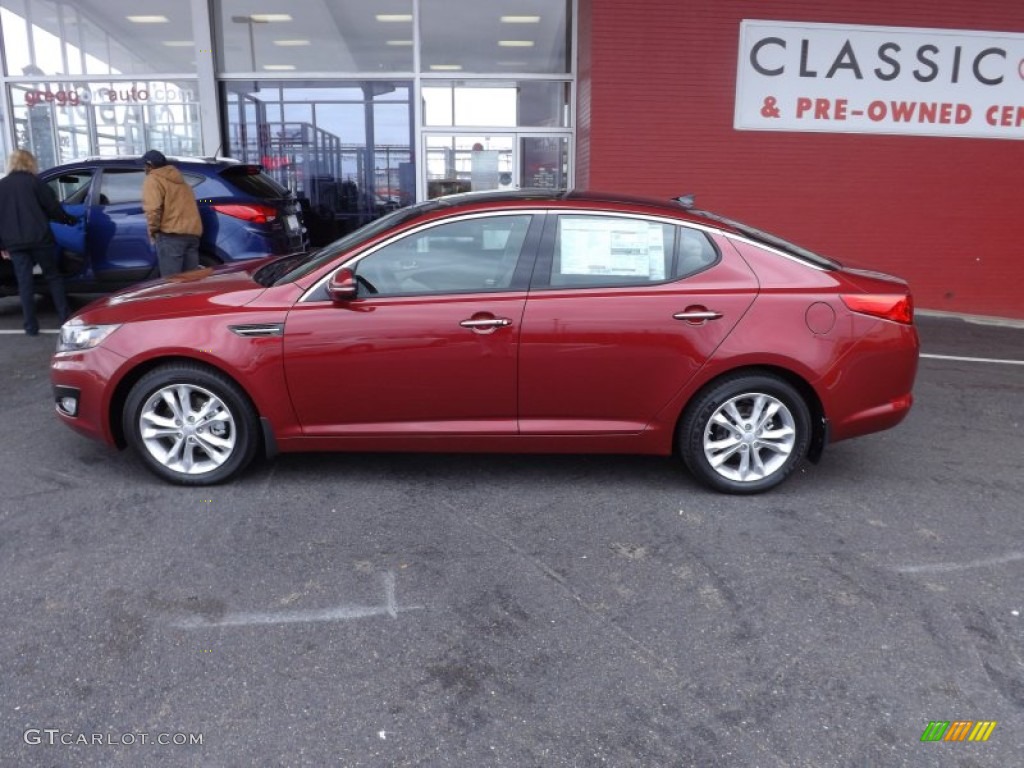 2013 Optima EX - Remington Red / Beige photo #2