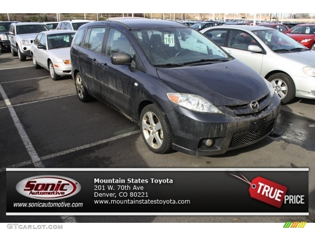 2006 MAZDA5 Sport - Carbon Gray Mica / Black photo #1