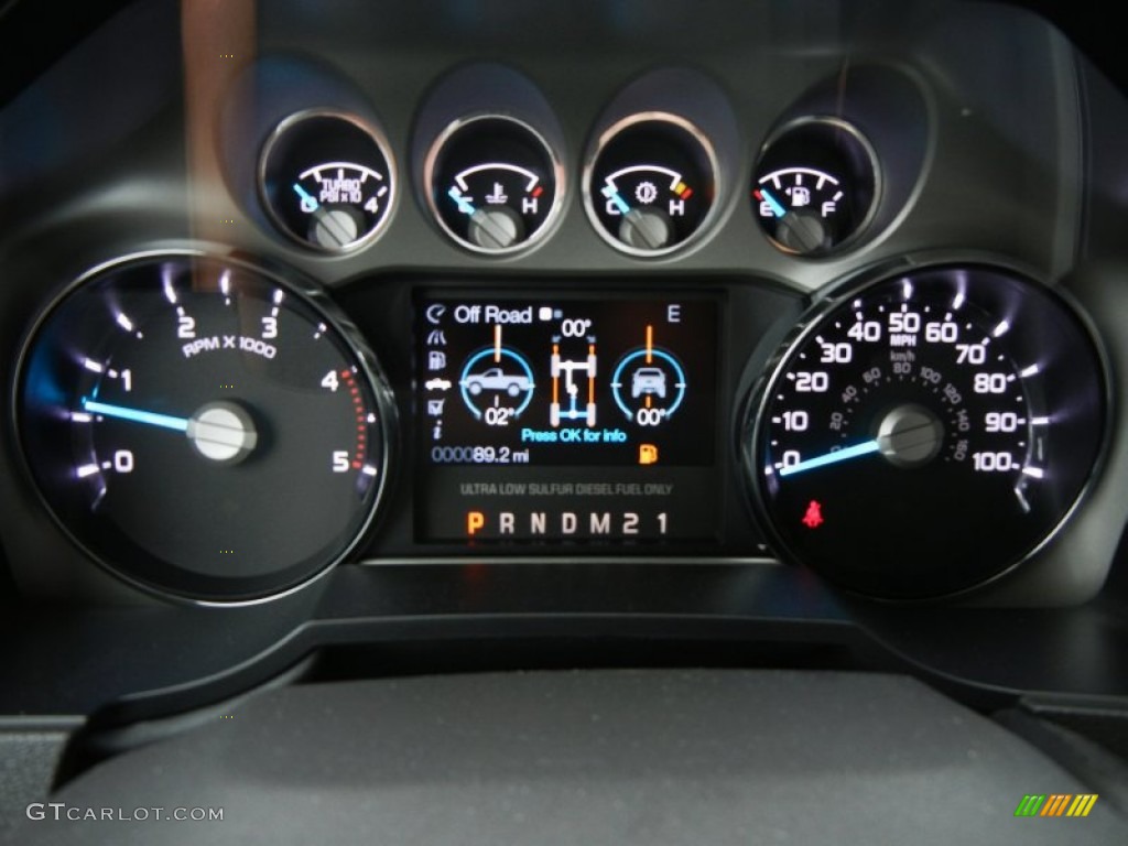 2013 Ford F350 Super Duty Lariat Crew Cab 4x4 Gauges Photo #74796549