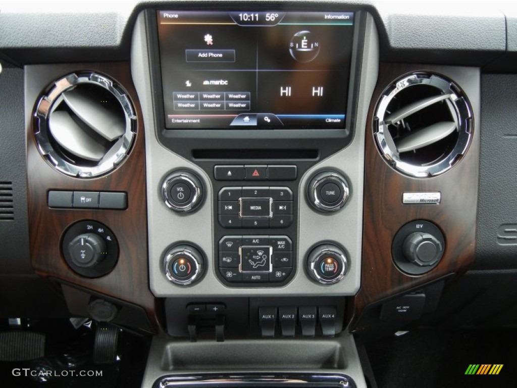 2013 Ford F350 Super Duty Lariat Crew Cab 4x4 Controls Photo #74796570