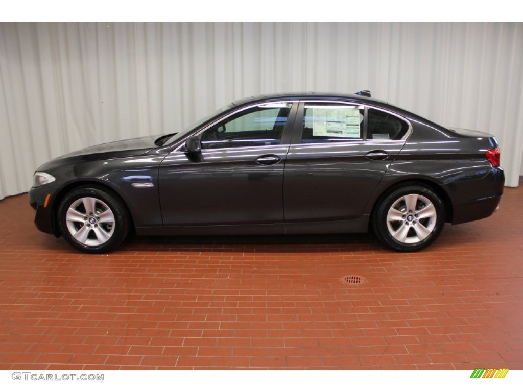 2013 5 Series 528i xDrive Sedan - Dark Graphite Metallic II / Black photo #4