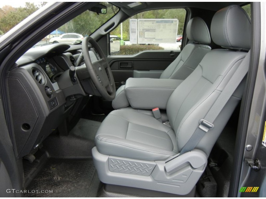 Steel Gray Interior 2013 Ford F150 XL Regular Cab 4x4 Photo #74797314