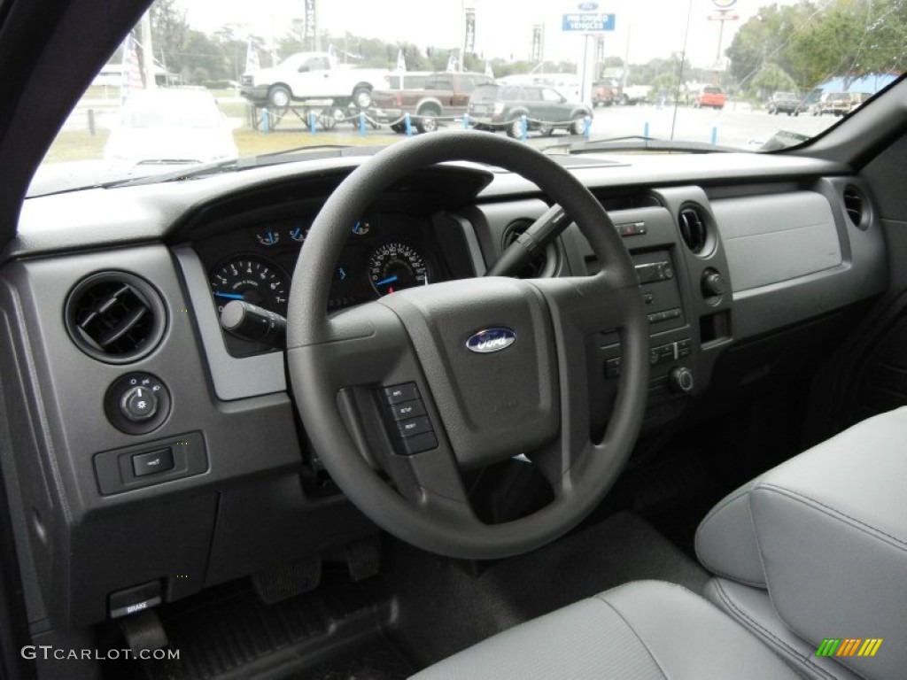 2013 Ford F150 XL Regular Cab 4x4 Steel Gray Dashboard Photo #74797340