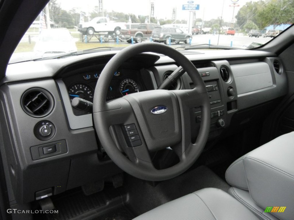 2013 F150 XL Regular Cab 4x4 - Sterling Gray Metallic / Steel Gray photo #6