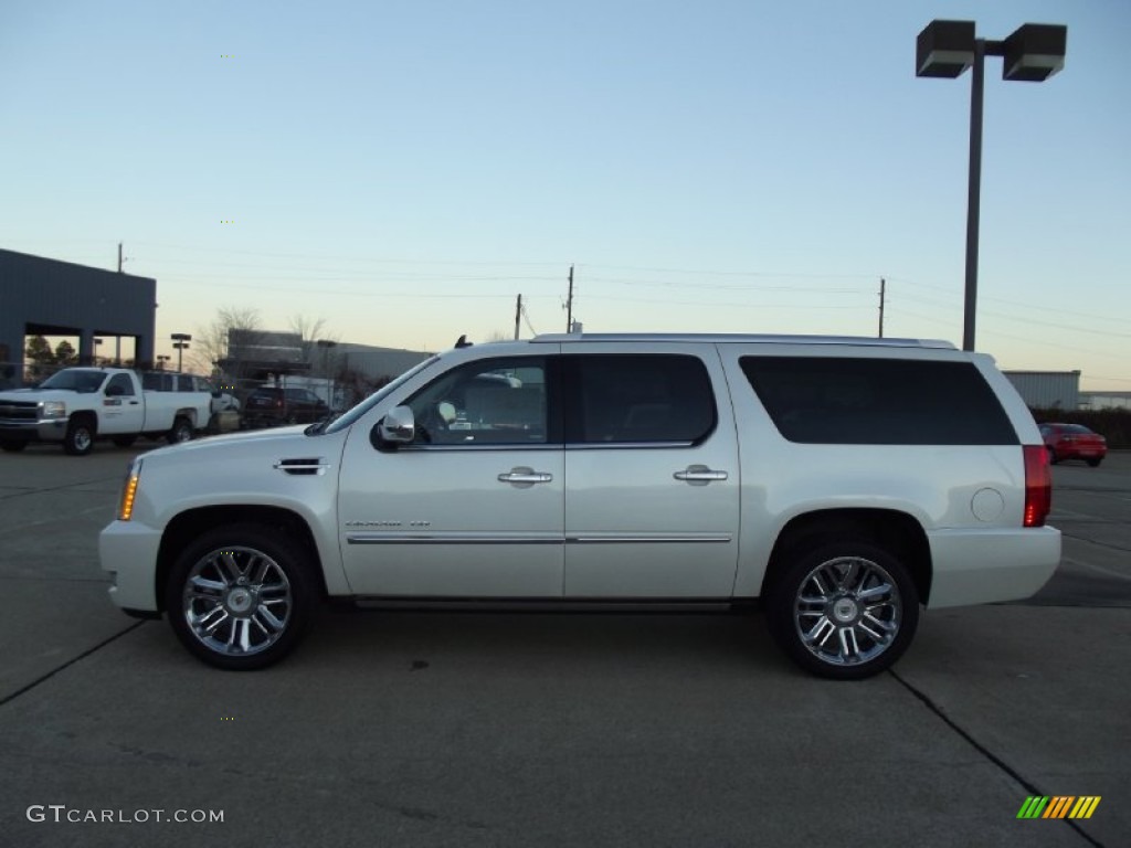 White Diamond Tricoat 2013 Cadillac Escalade ESV Platinum Exterior Photo #74797964