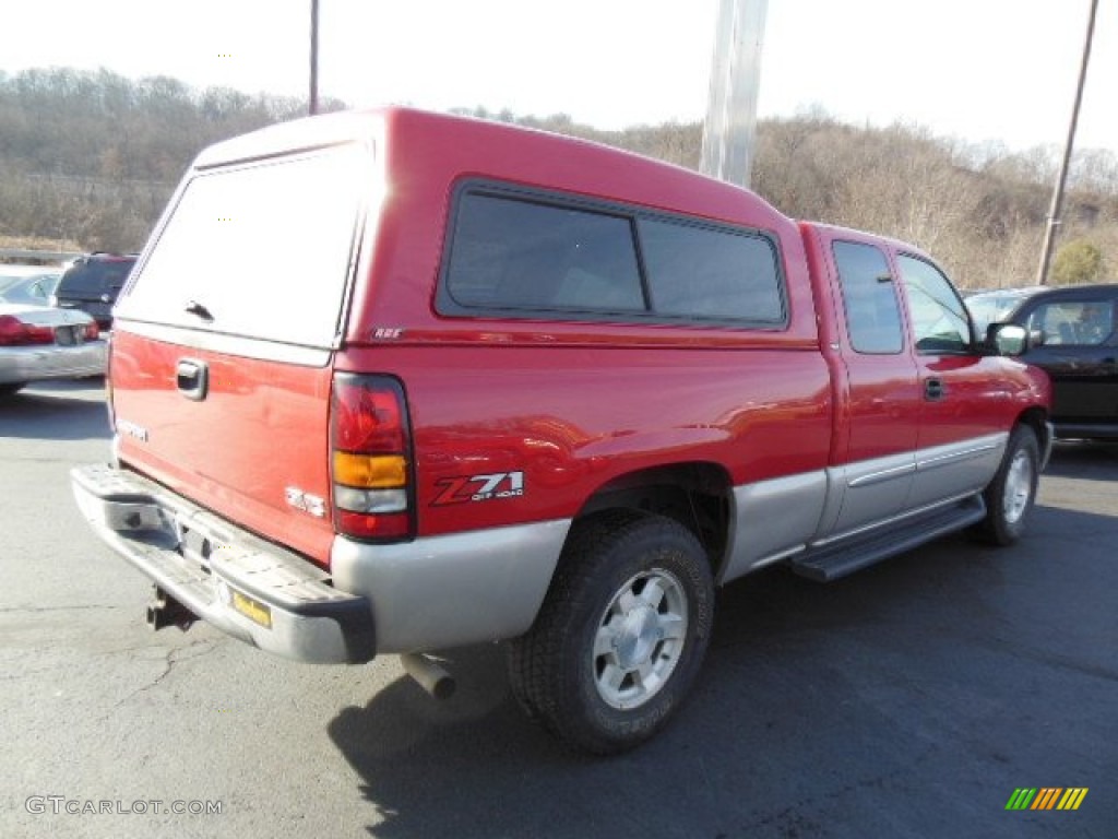2004 Sierra 1500 SLE Extended Cab 4x4 - Fire Red / Dark Pewter photo #6