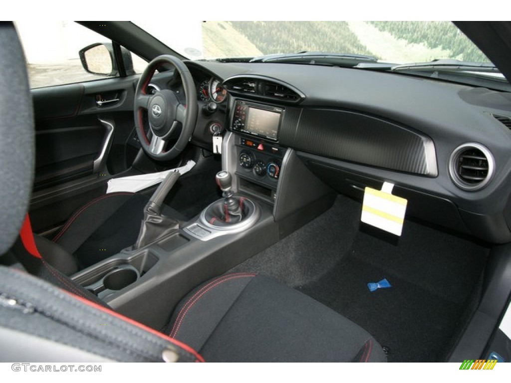 2013 Scion FR-S Sport Coupe Black/Red Accents Dashboard Photo #74800026
