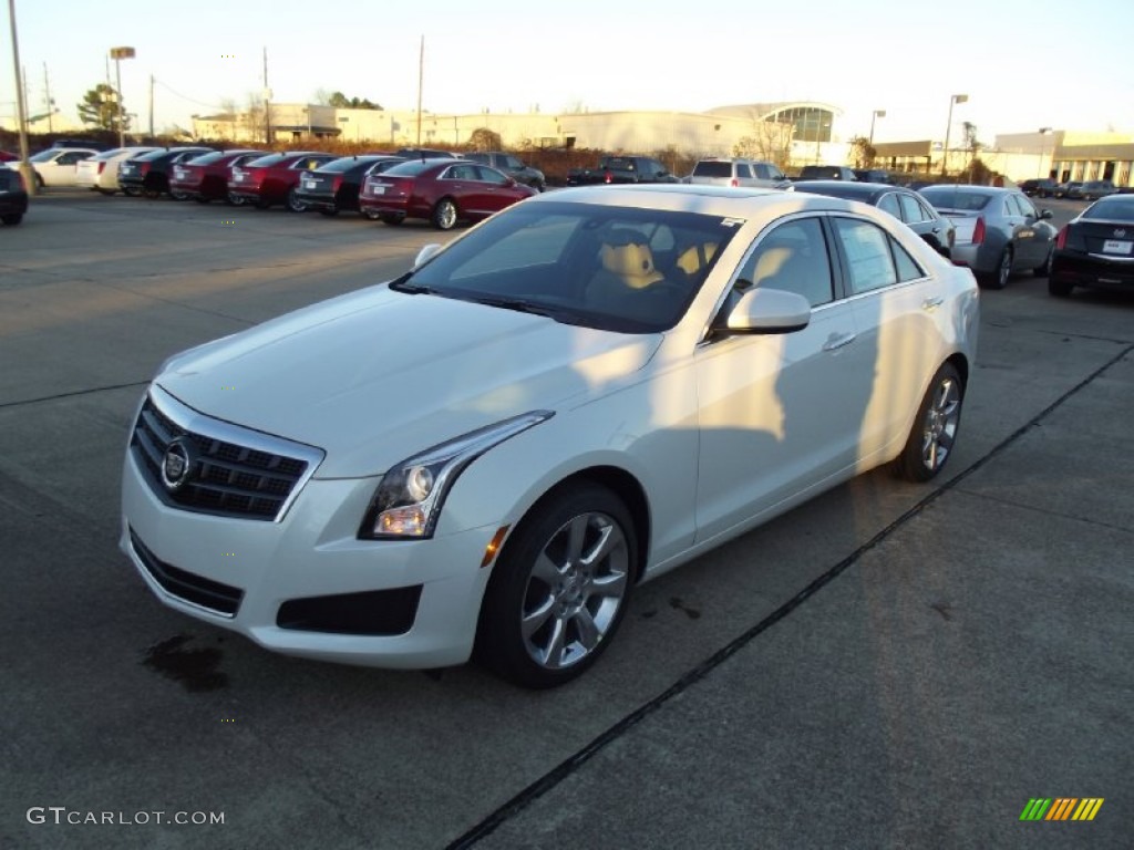 2013 ATS 2.0L Turbo - White Diamond Tricoat / Caramel/Jet Black Accents photo #1