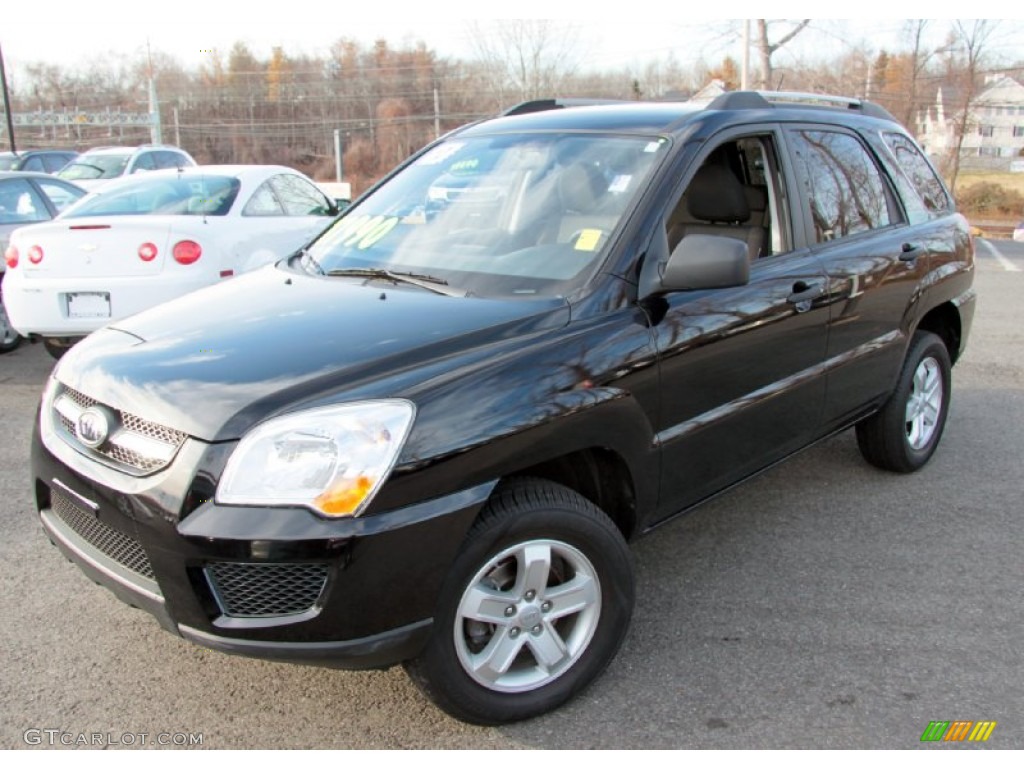 2010 Sportage LX V6 4x4 - Black Cherry / Black photo #3