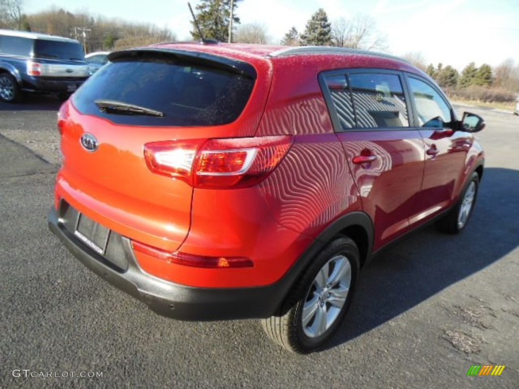 2012 Sportage LX AWD - Techno Orange / Black photo #6