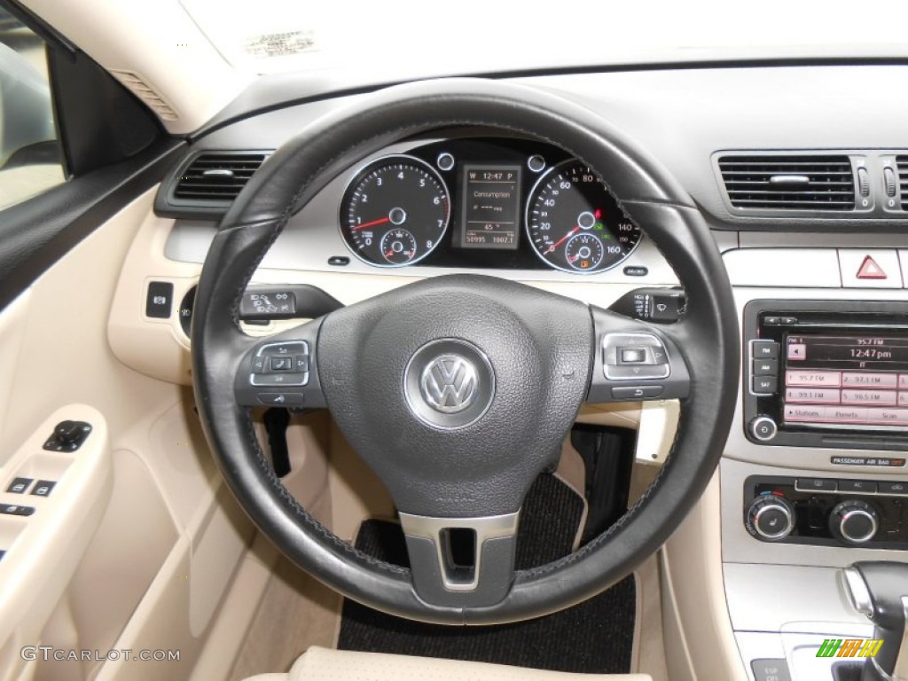 2010 Passat Komfort Sedan - White Gold Metallic / Cornsilk Beige photo #20