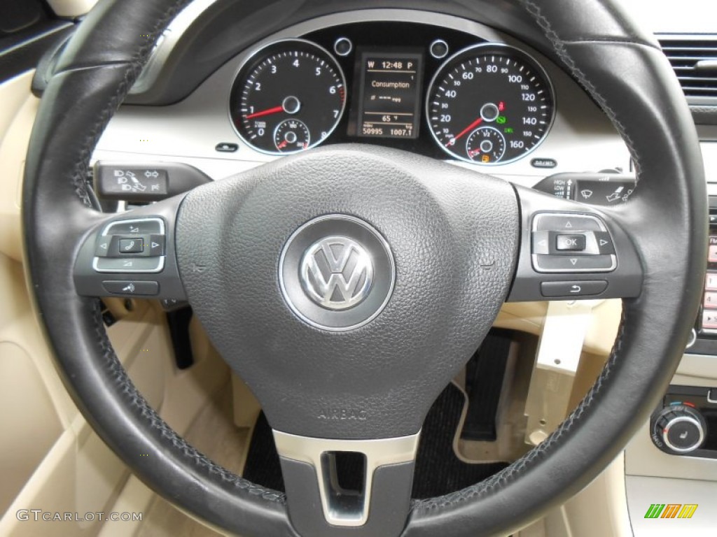 2010 Passat Komfort Sedan - White Gold Metallic / Cornsilk Beige photo #21