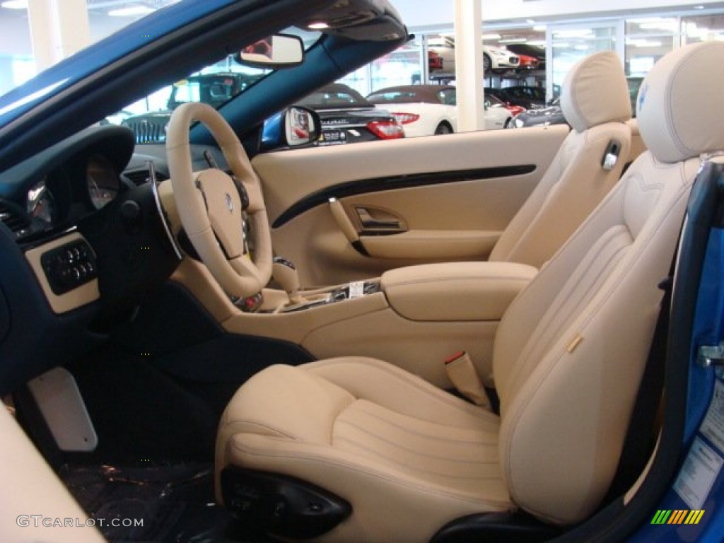 Pearl Beige Interior 2013 Maserati GranTurismo Convertible GranCabrio Photo #74801216
