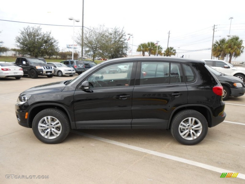 Deep Black Metallic 2013 Volkswagen Tiguan S Exterior Photo #74802394