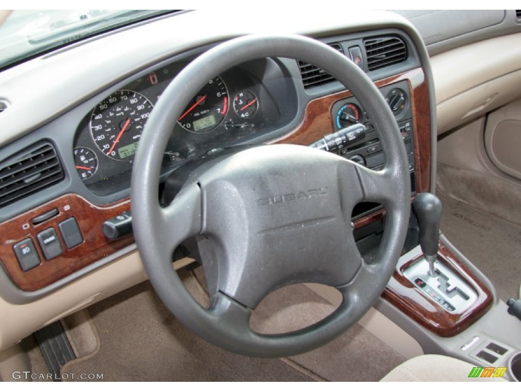 2003 Subaru Outback Wagon Beige Steering Wheel Photo #74802718