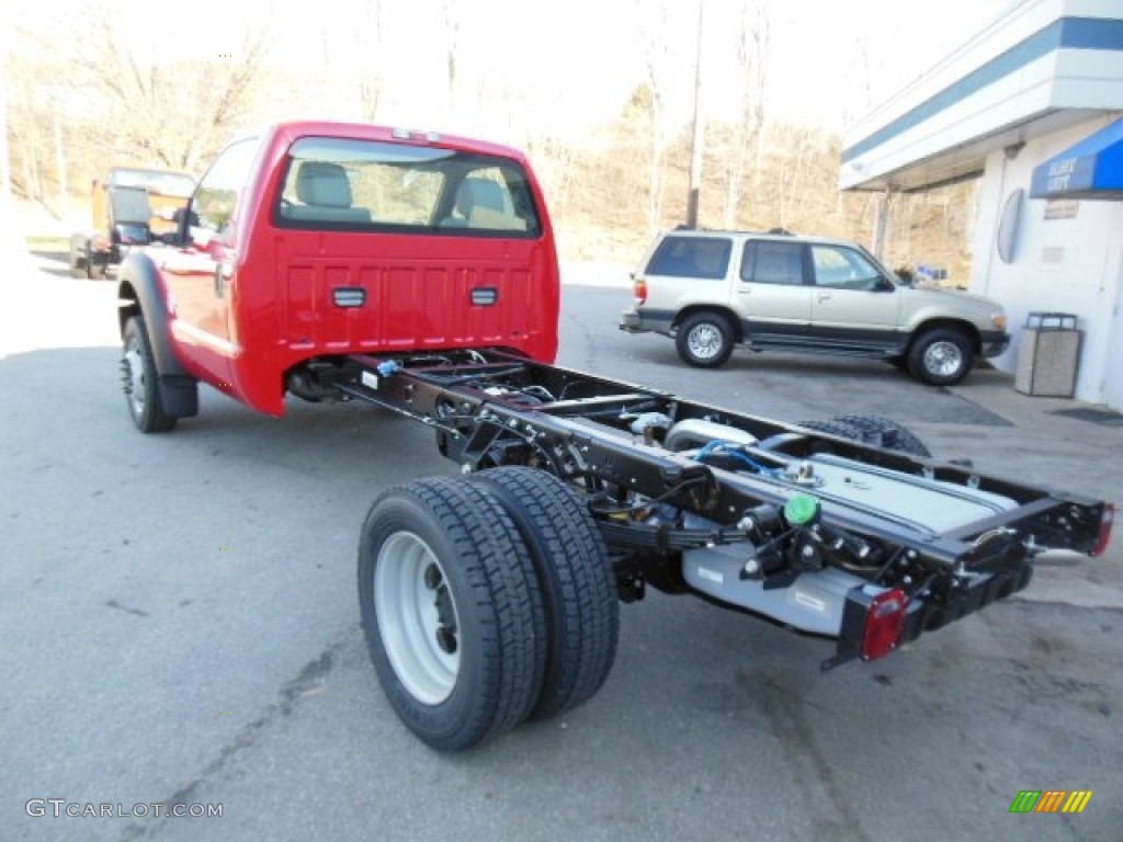 Vermillion Red 2013 Ford F550 Super Duty XL Regular Cab 4x4 Chassis Exterior Photo #74803699
