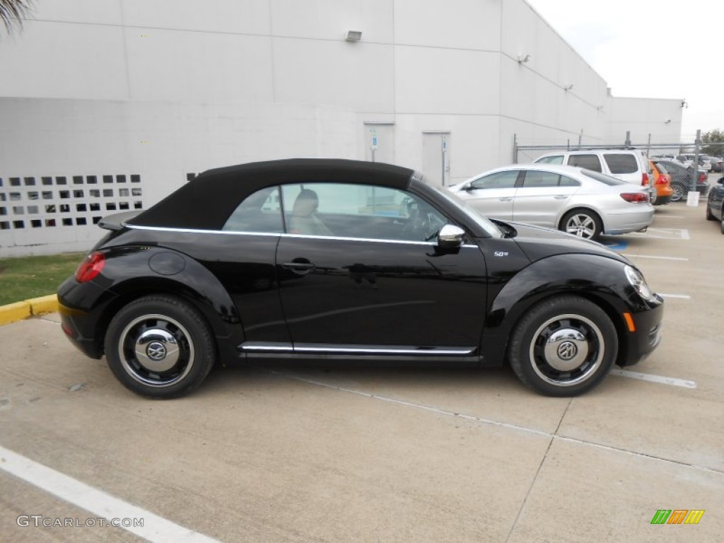 Black 2013 Volkswagen Beetle 2.5L Convertible 50s Edition Exterior Photo #74804999