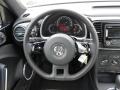 Beige 2013 Volkswagen Beetle 2.5L Convertible 50s Edition Steering Wheel