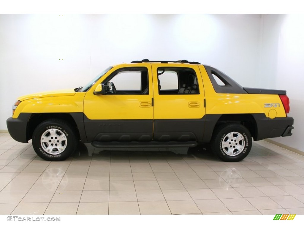 Yellow 2003 Chevrolet Avalanche 1500 Z71 4x4 Exterior Photo #74805983