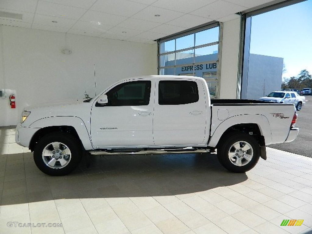 2013 Tacoma V6 TRD Sport Double Cab 4x4 - Super White / Graphite photo #6