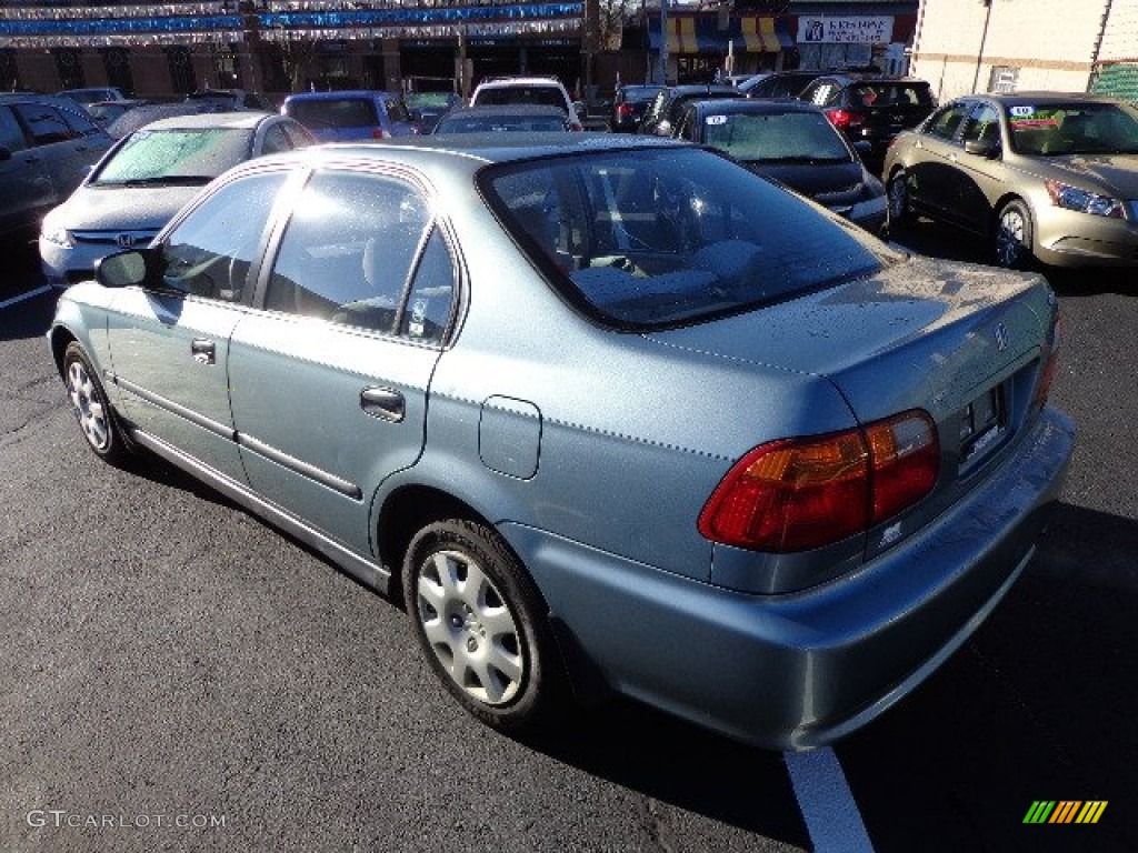 2000 Civic LX Sedan - Electron Blue Pearl / Gray photo #12