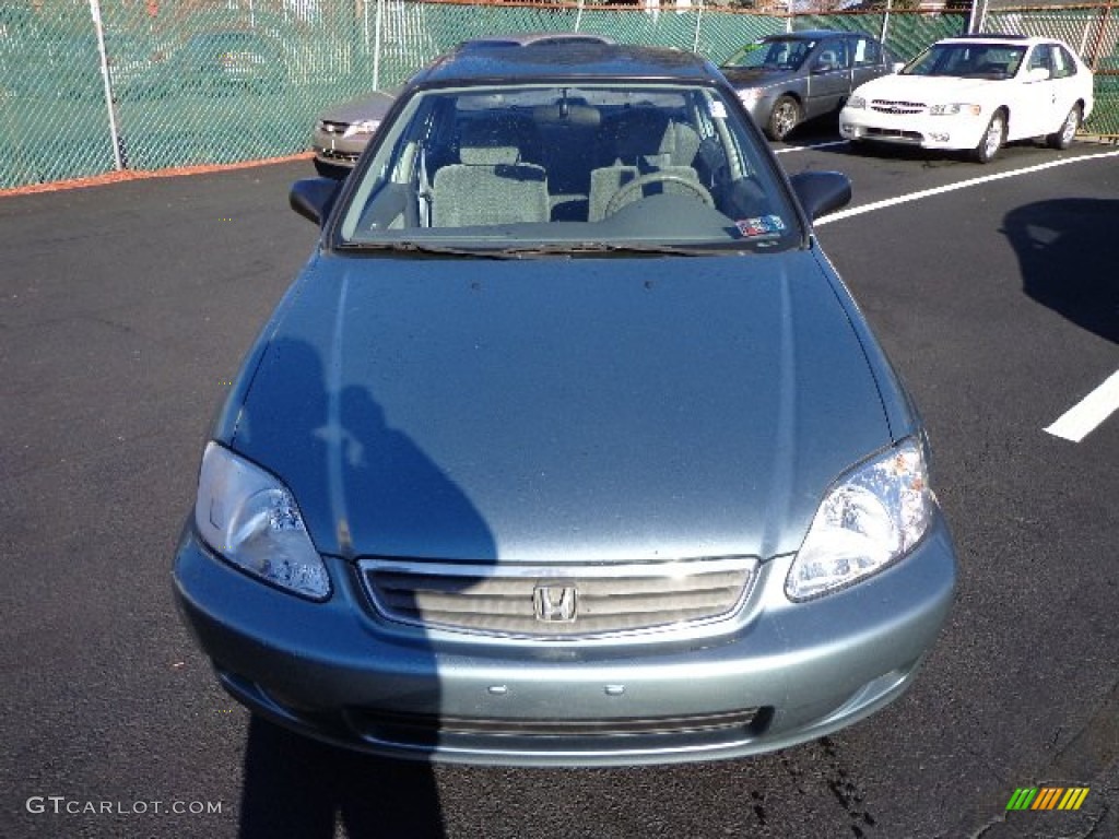 2000 Civic LX Sedan - Electron Blue Pearl / Gray photo #19