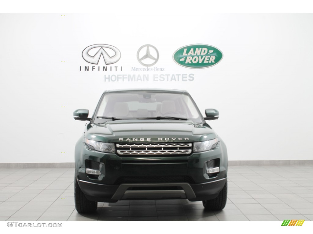 2012 Range Rover Evoque Prestige - Galway Green Metallic / Almond/Espresso photo #3